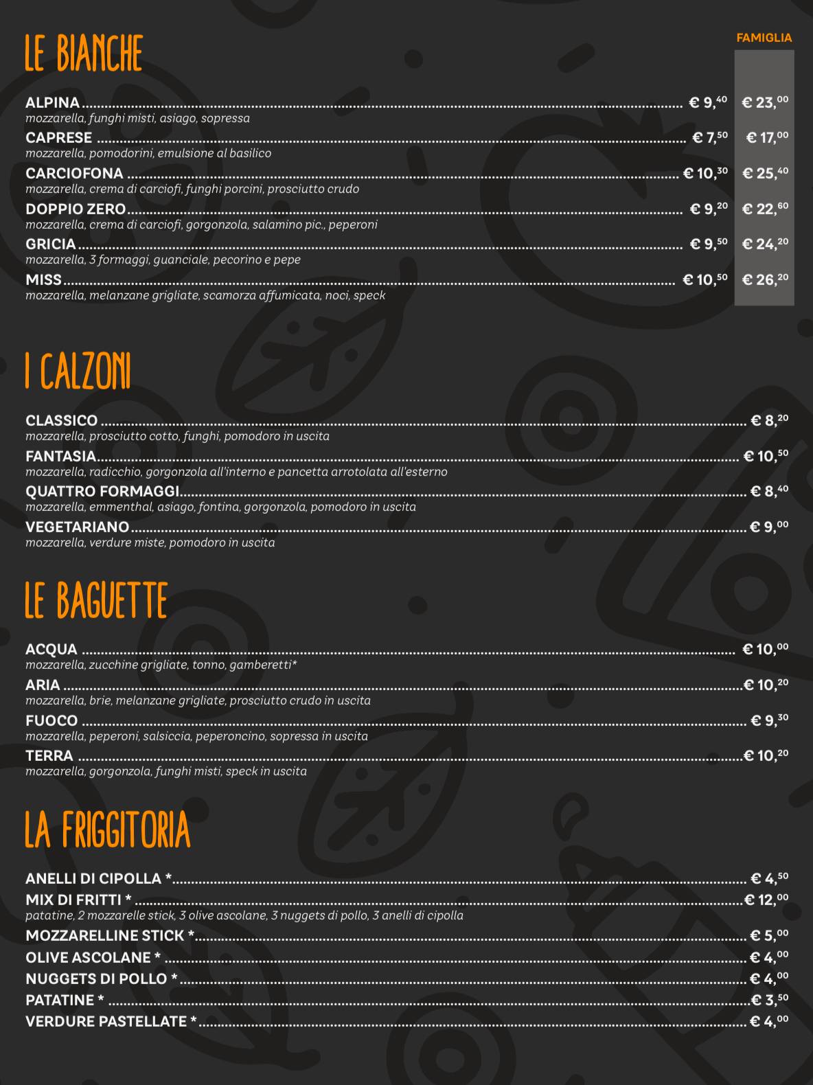 Menu di Doppio Zero Chioggia 