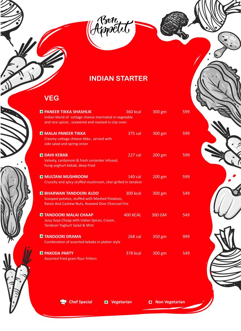 Drink and Dine by Terrace menu