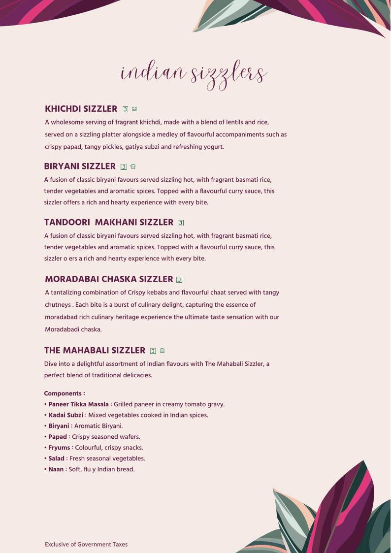 Earth Houz - Pure Vegetarian menu