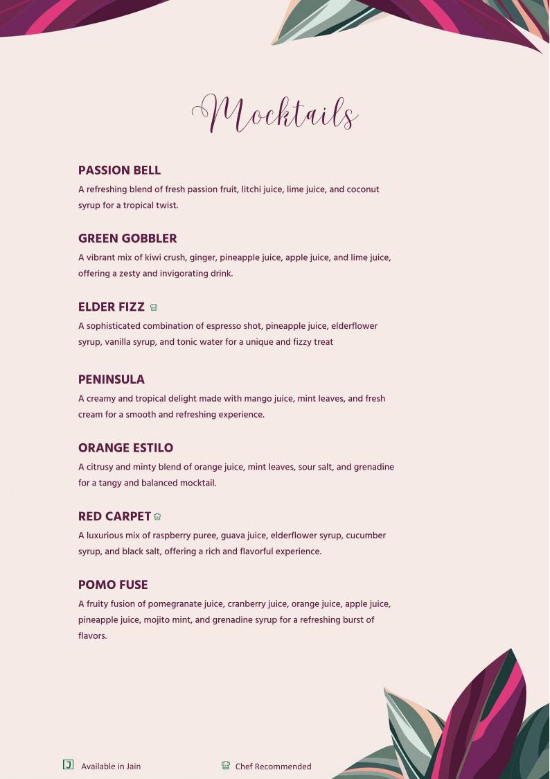 Earth Houz - Pure Vegetarian menu
