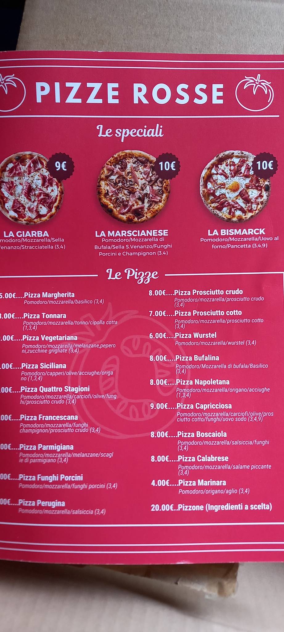 Menu di Exfor Pizzeria e Friggitoria 