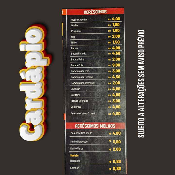 Face Burg Hamburgueria Pedro Leopoldo cardápio