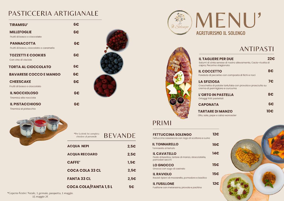 Menu di Agriturismo Il Solengo 