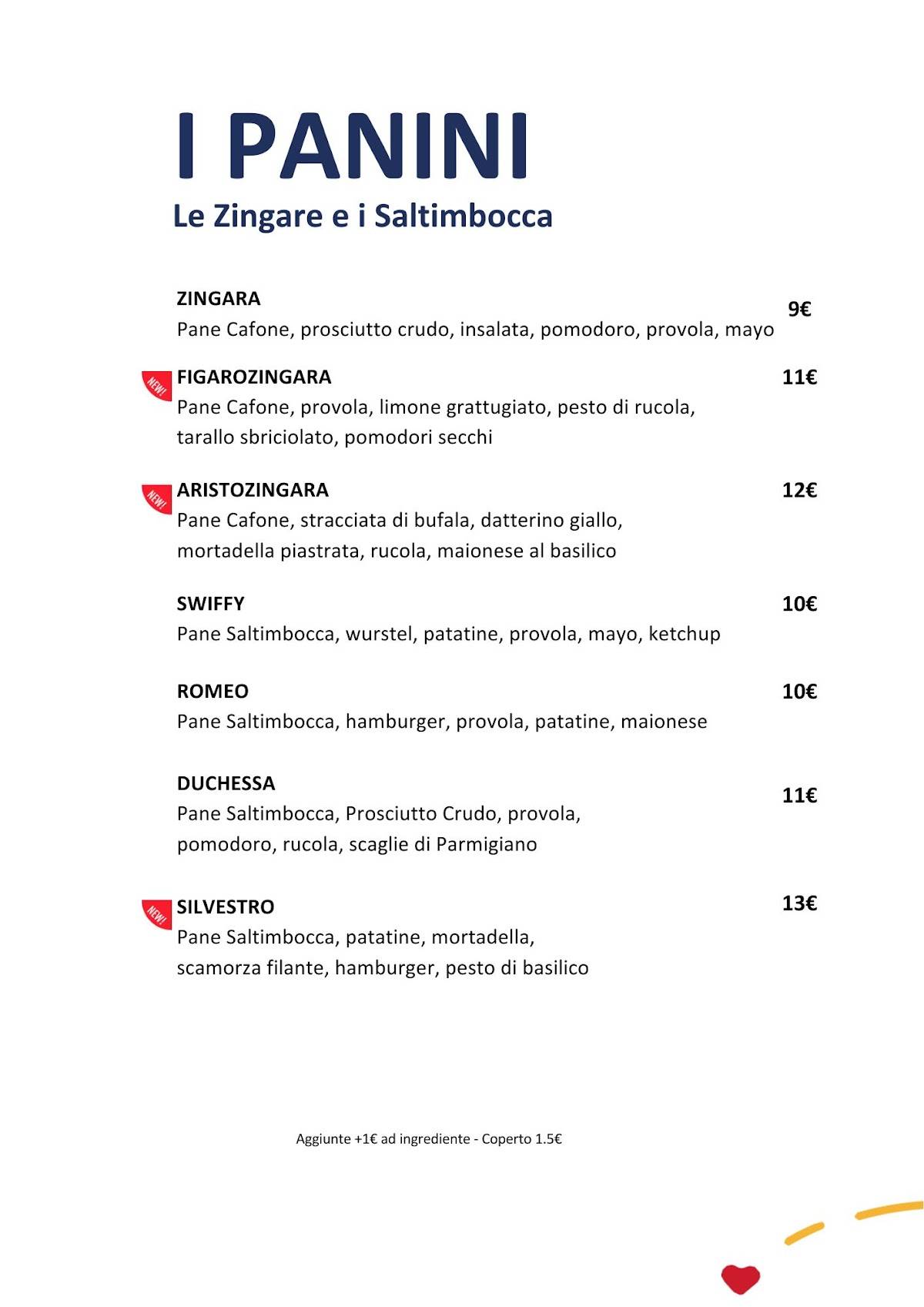 Menu di Figaro burger house 