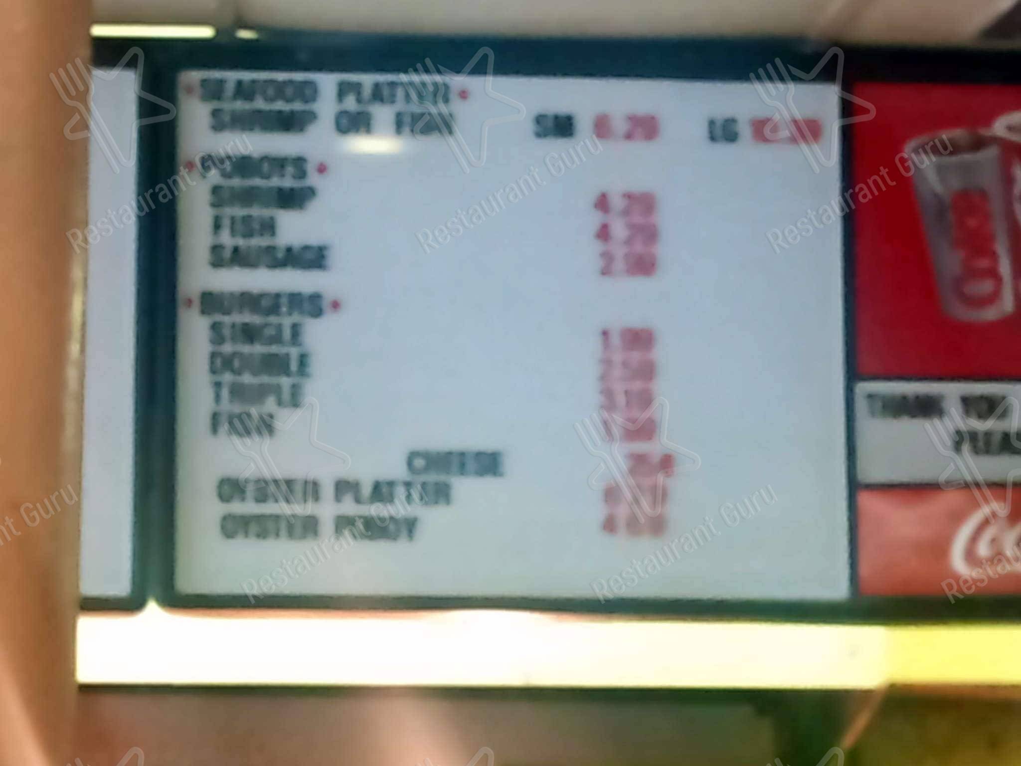 Menu at Food Etc. restaurant, Abbeville