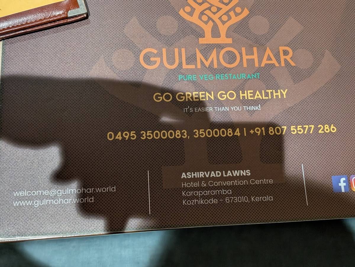 Gulmohar - Restaurant & Catering menu