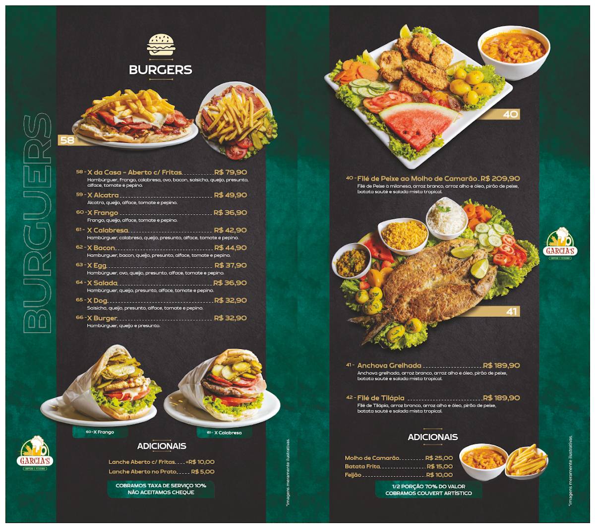 Garcia's Chopperia e Petiscaria cardápio