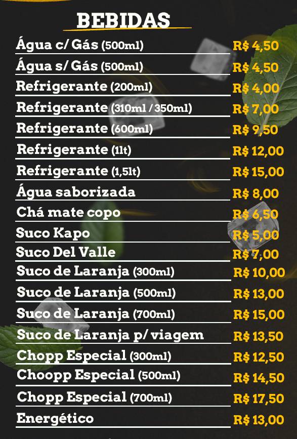 Grab’s Burger & Grill cardápio