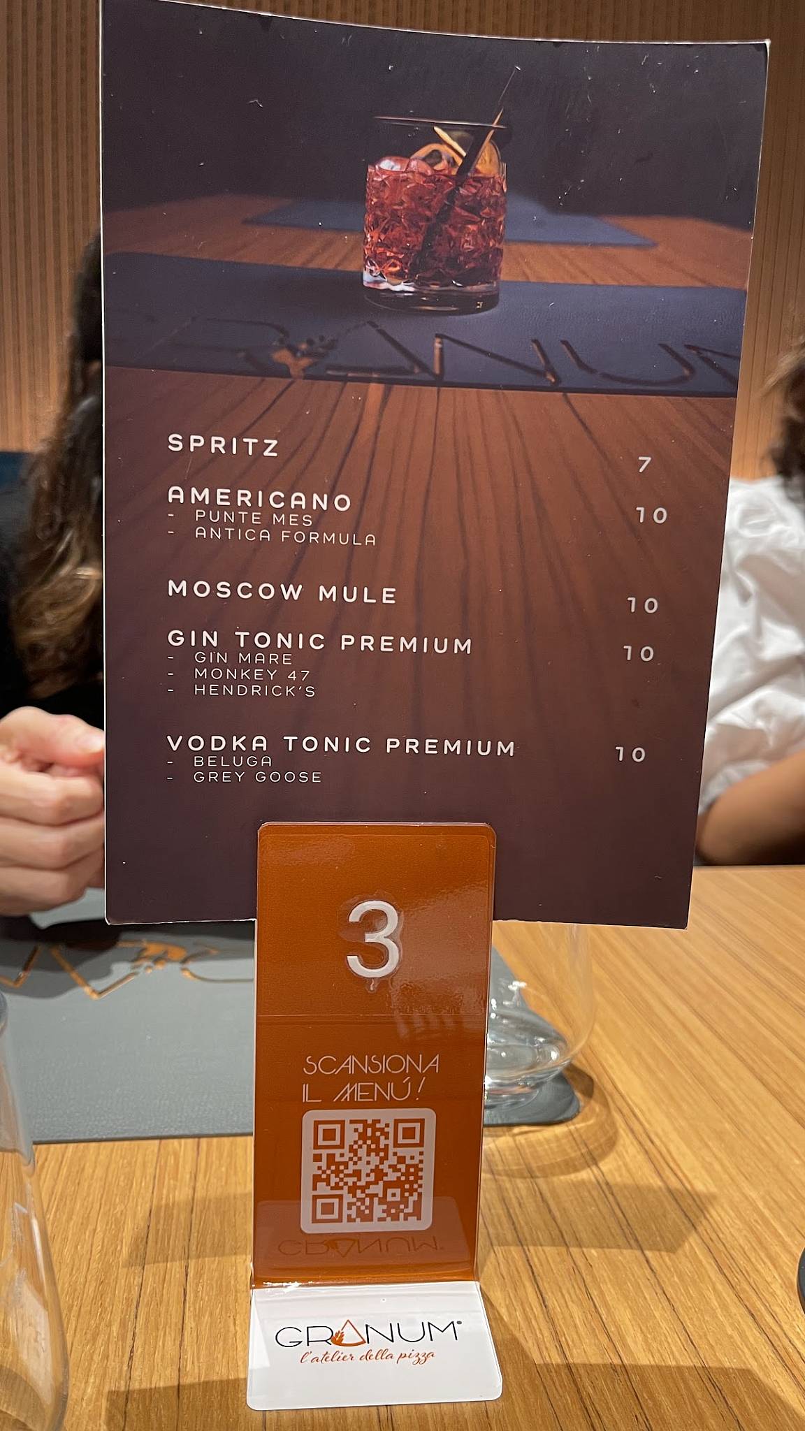 Menu di Granum 