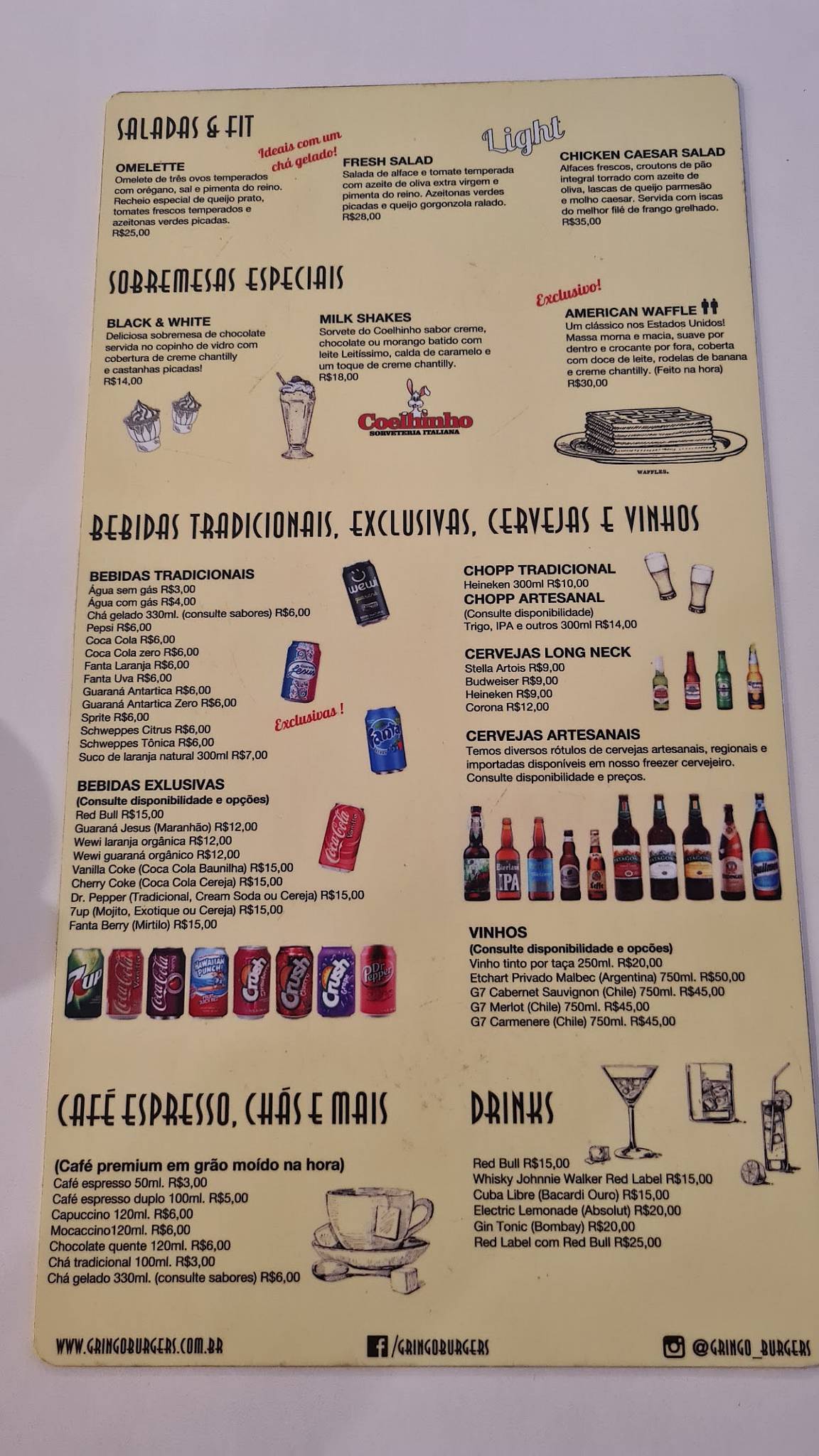 Gringo Burgers Delivery cardápio