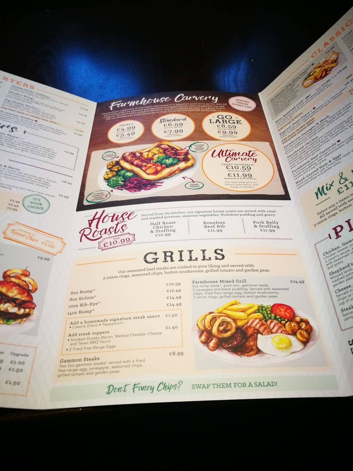 Menu at Heathfield Farm Dining & Carvery restaurant, Birkenshaw