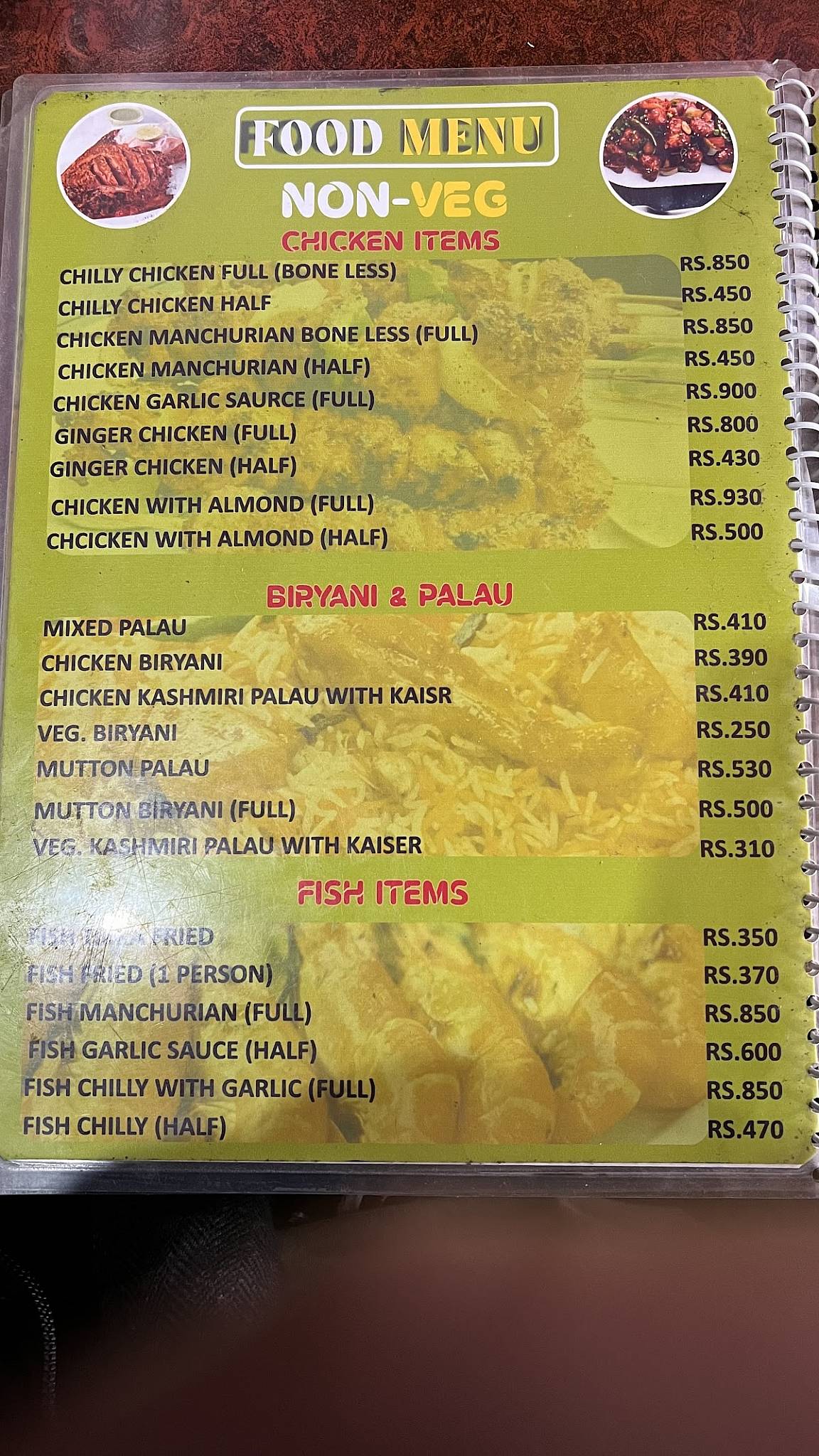 Hill Point Fast Food menu