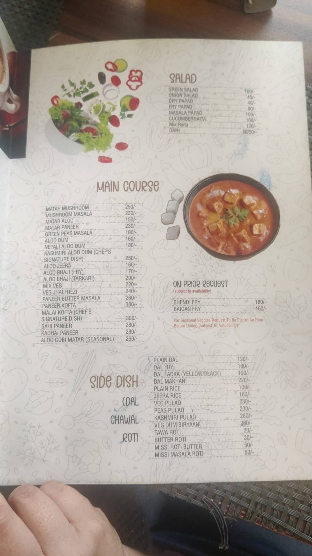 Hotel Anjali pure veg menu