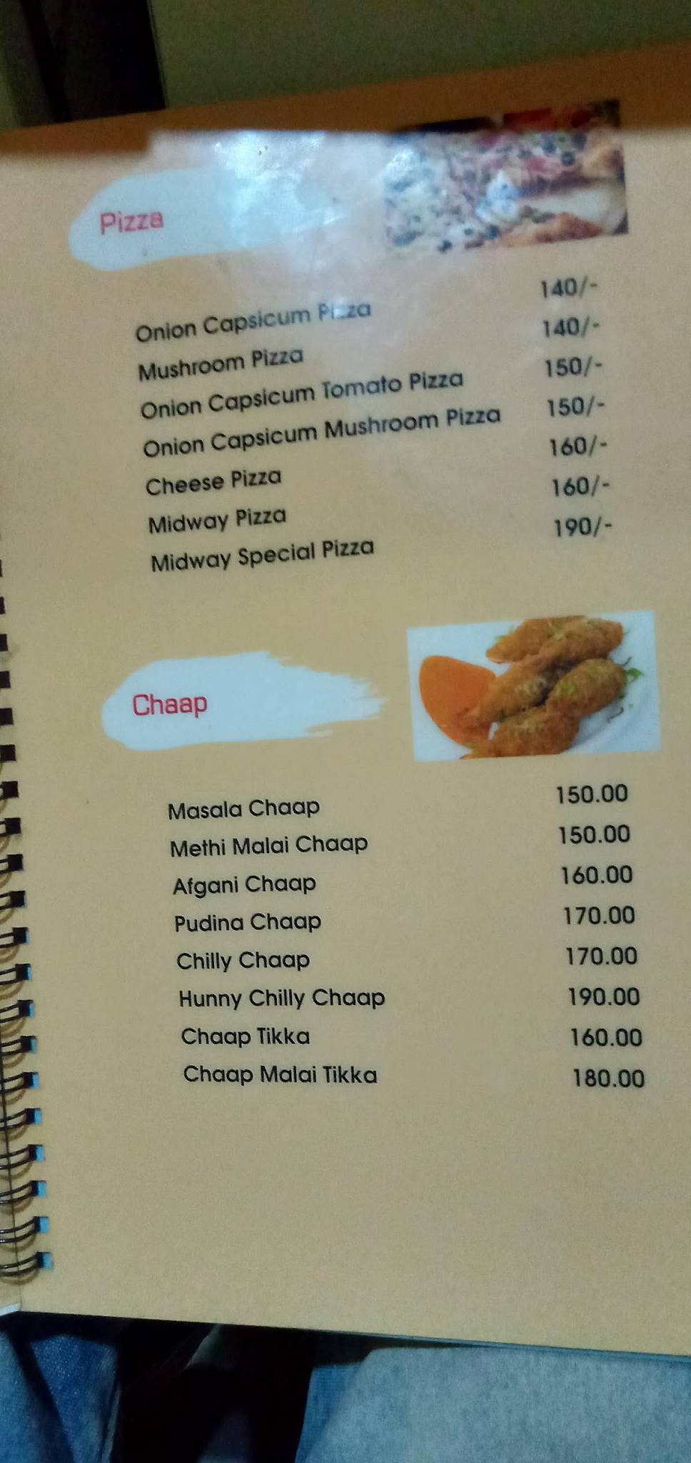 Hotel Midway & Restaurant menu