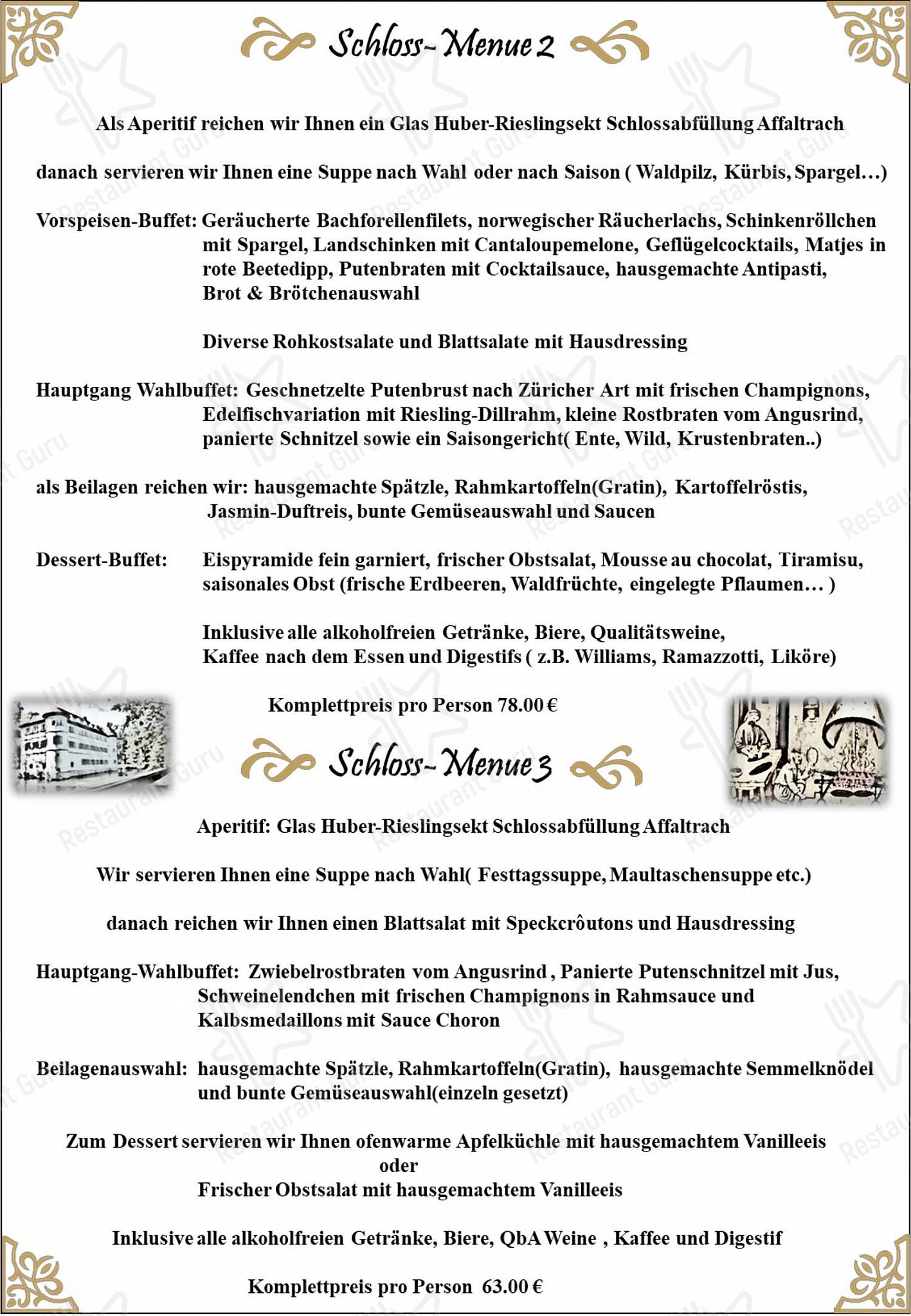 Menu pour Restaurant Huber - 菜单