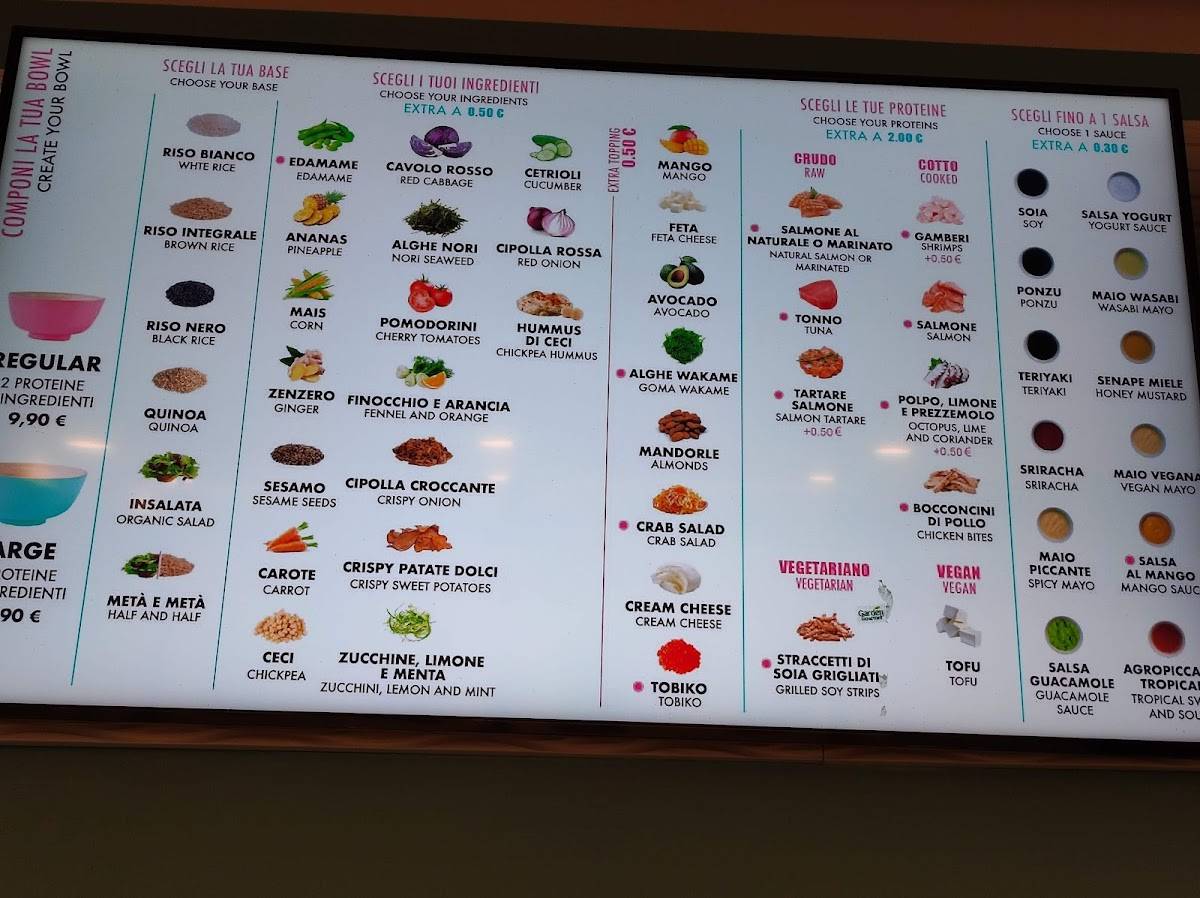 Menu di I Love Poke - Megalò 