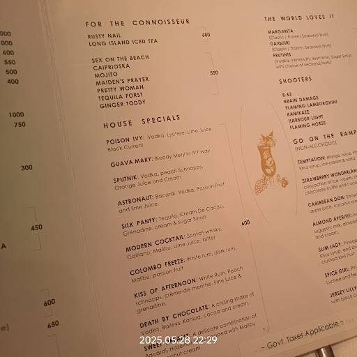 IVY menu