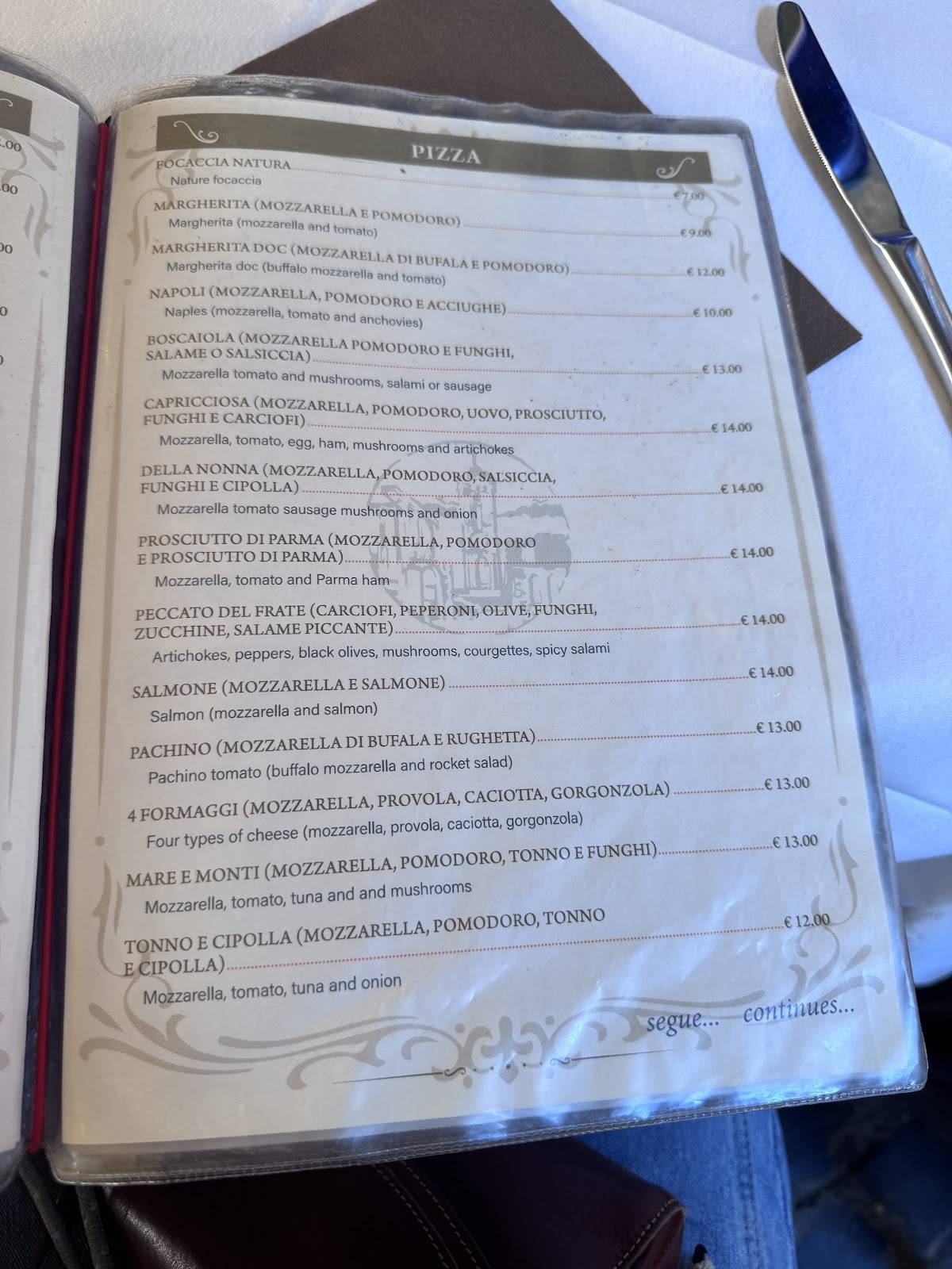 Menu di Ristorante Iari The Vino 