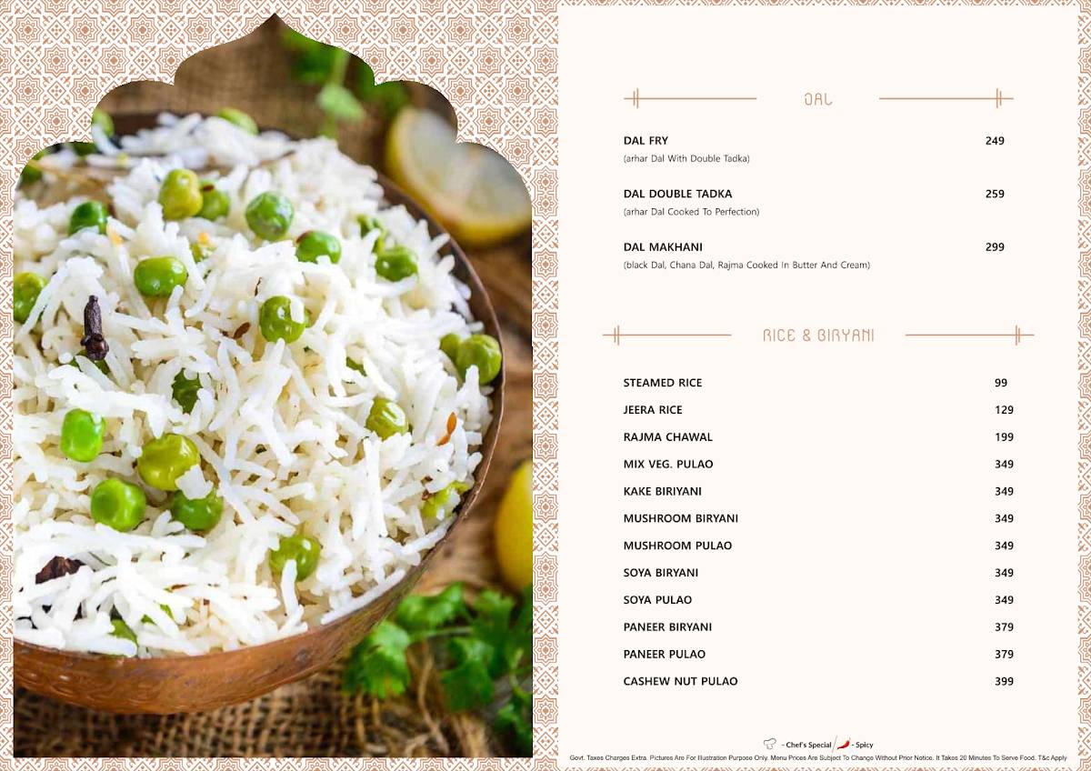 Kake Di Hatti- Khandagiri, Bhubaneswar menu