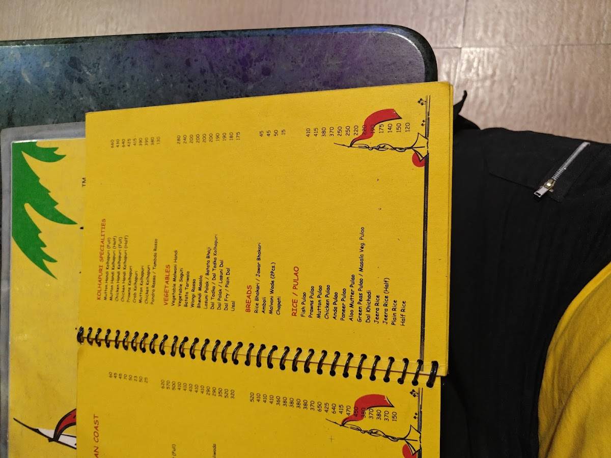 Konkan Express menu