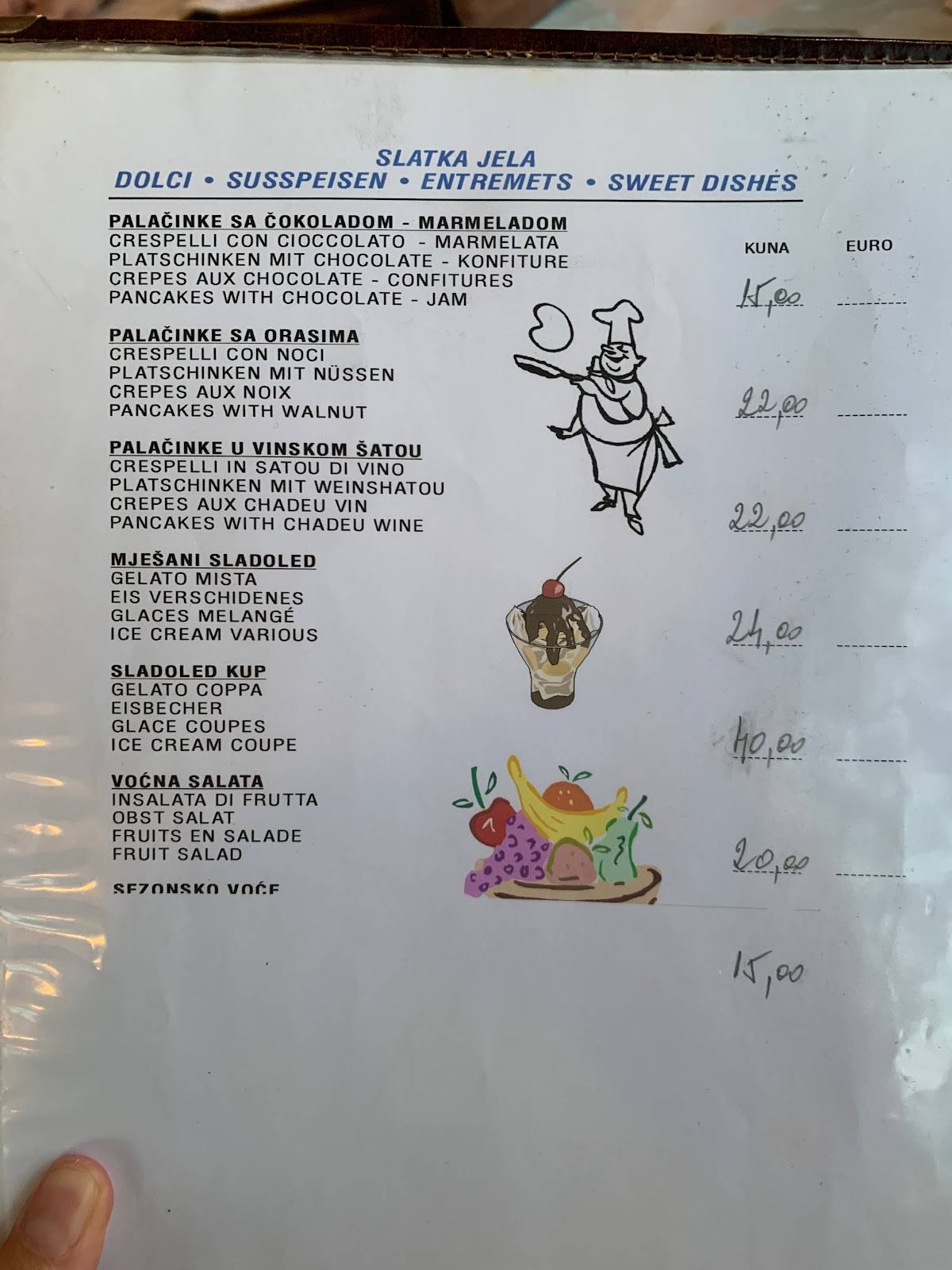 Menu di Konoba Rajko 