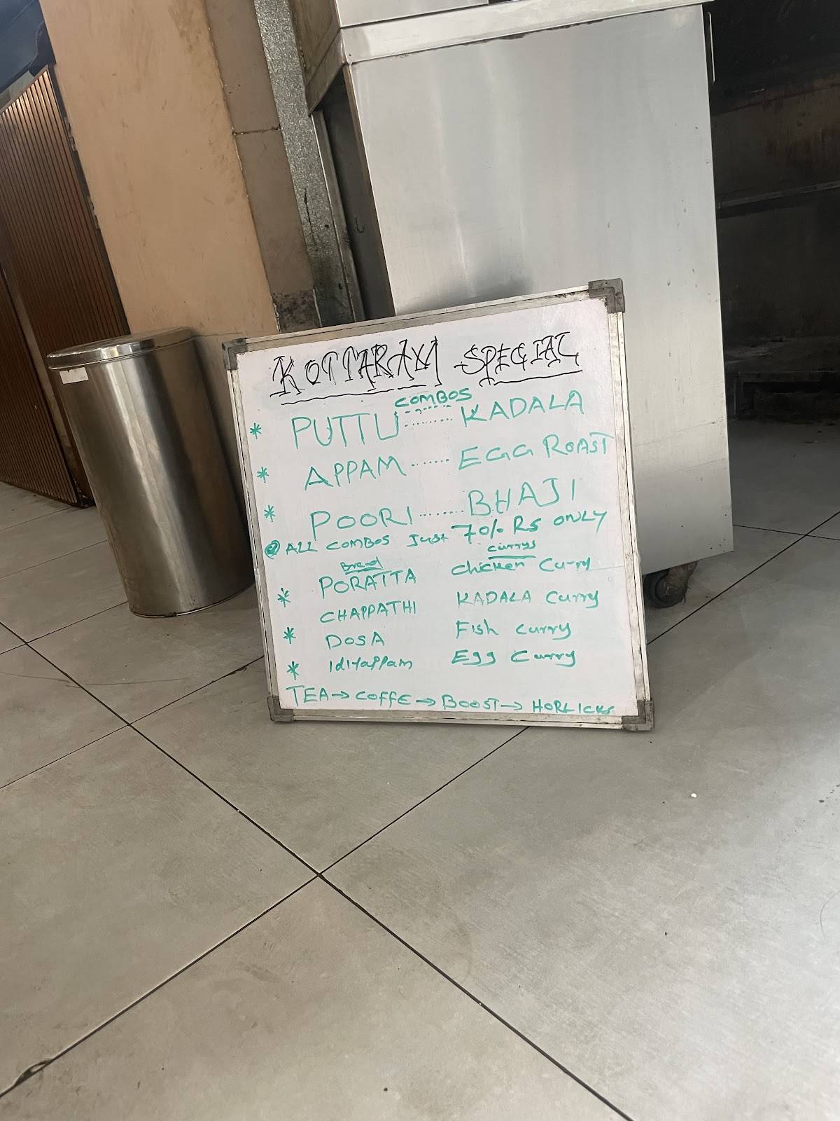 Kottaram restaurant Bangalore menu