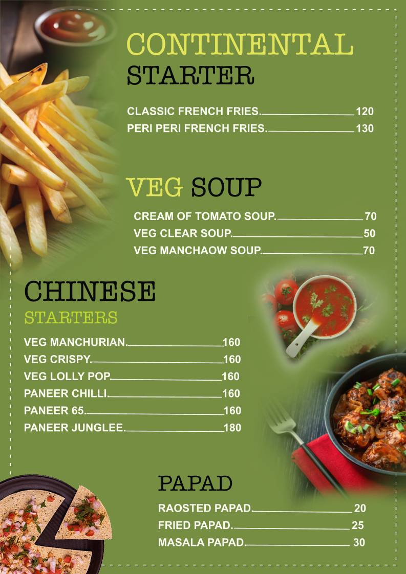 Krishna Restaurant (Pure Veg) menu