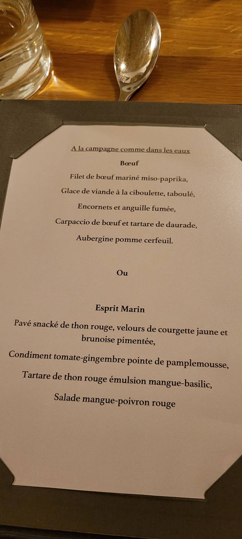 Menu de Restaurant LES CAVES HENRI IV