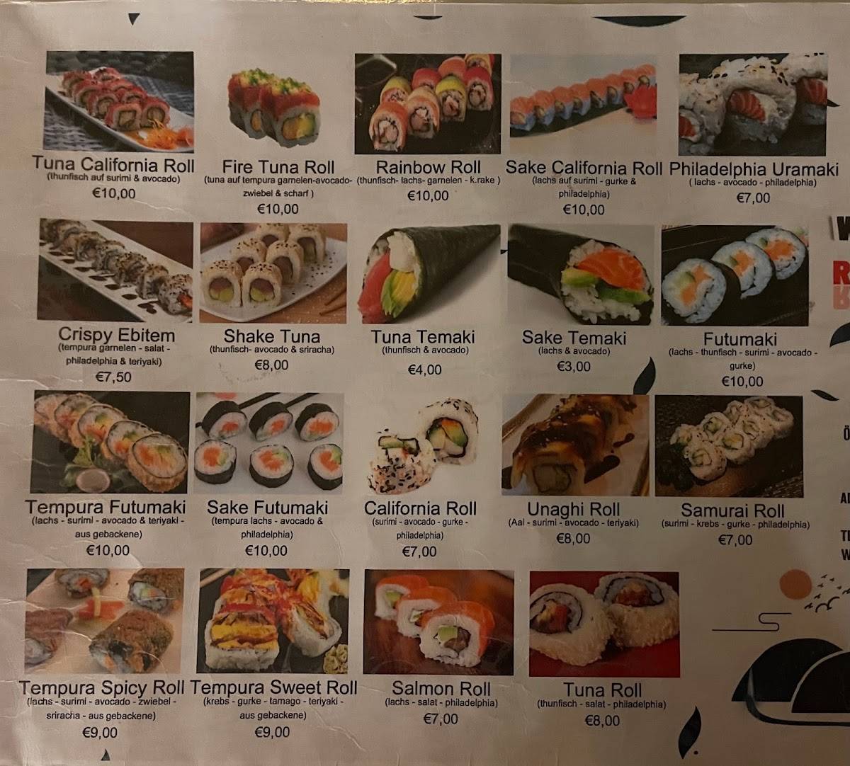 Menu di La Giunca 