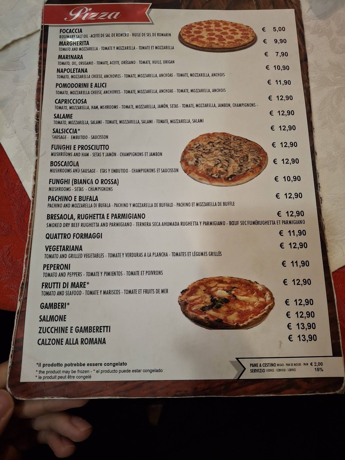 Menu di La Romanella 