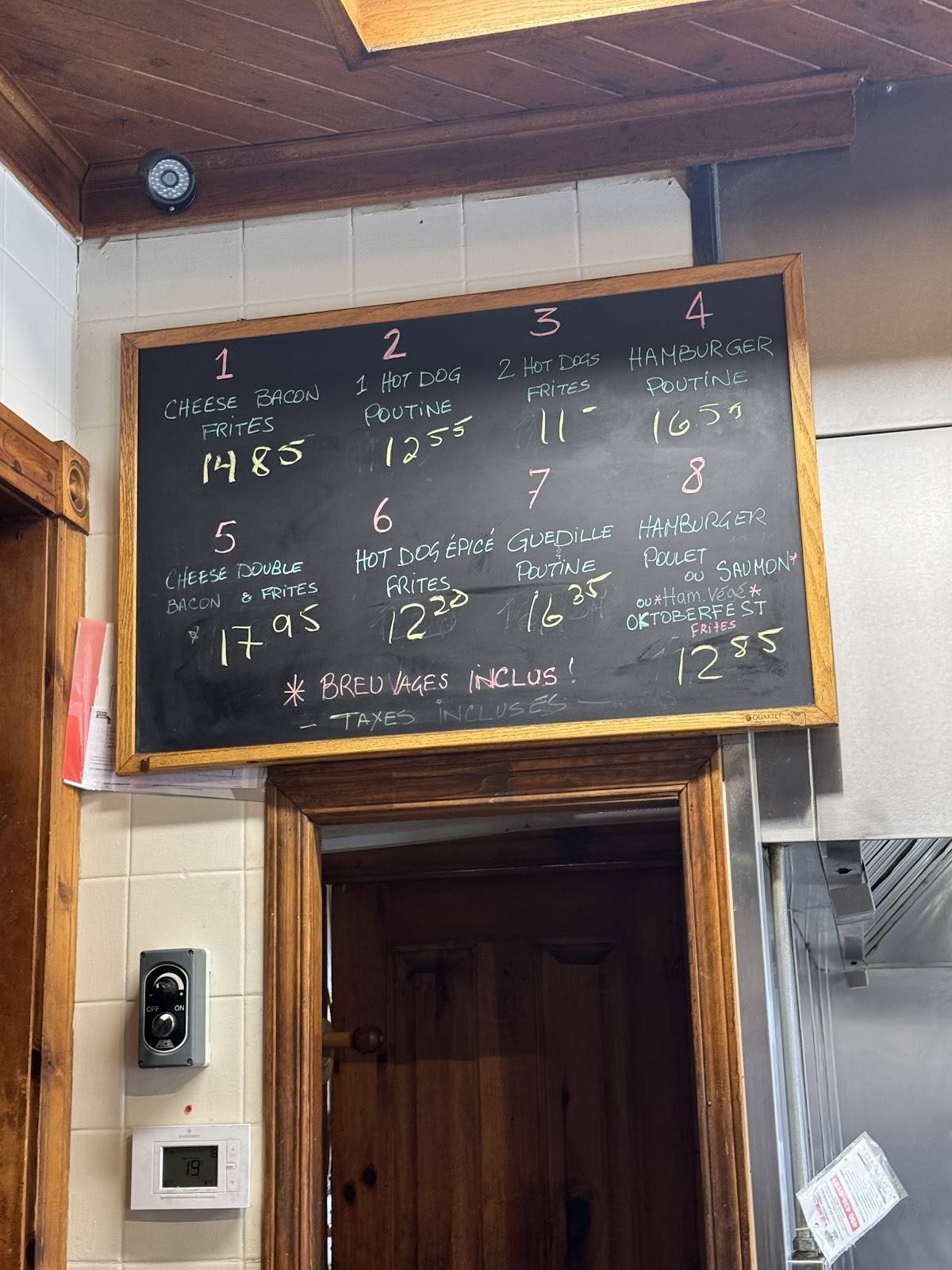 Menu de Restaurant Labelle