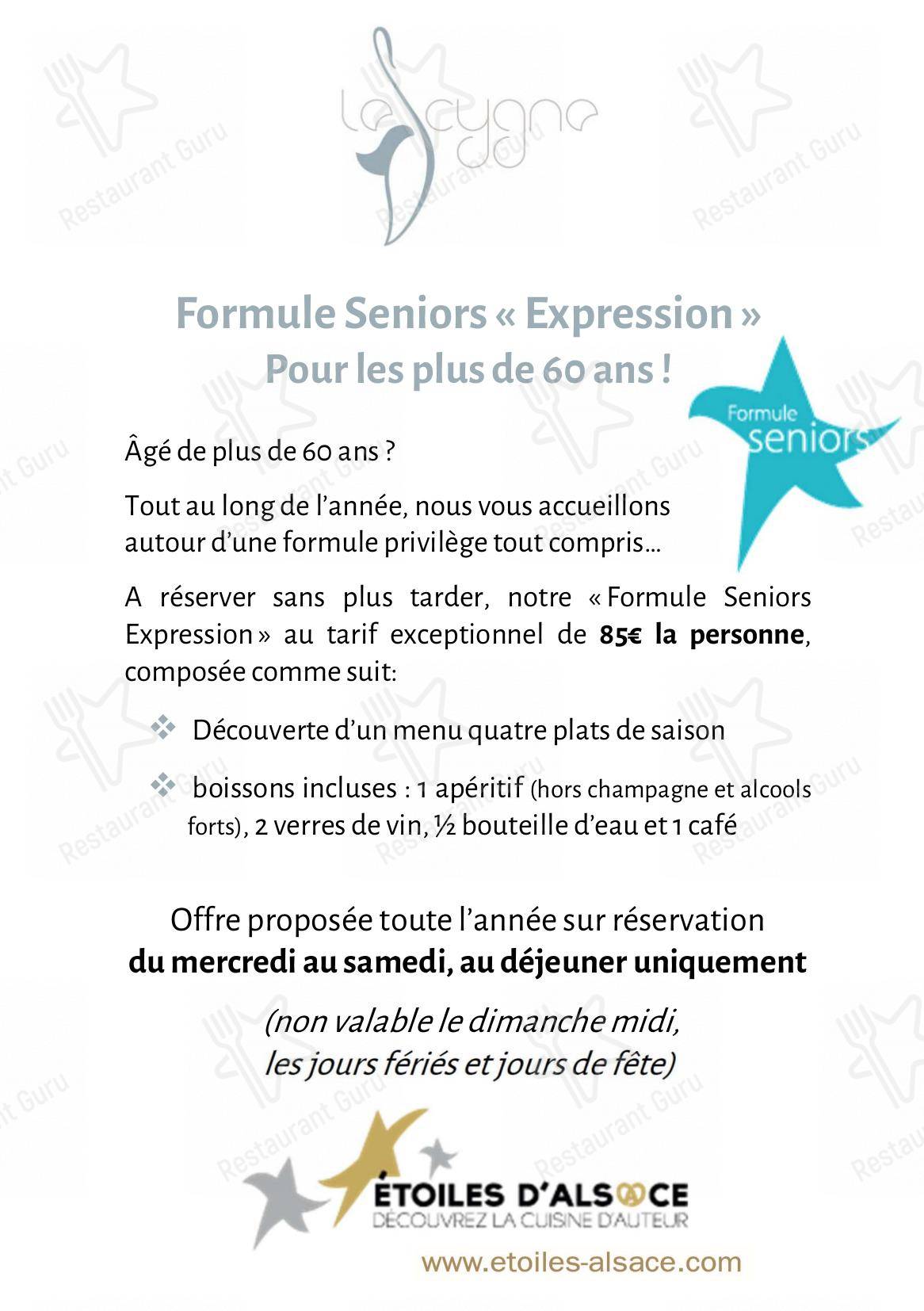 Menu pour Restaurant Le Cygne - Коктейльная карта