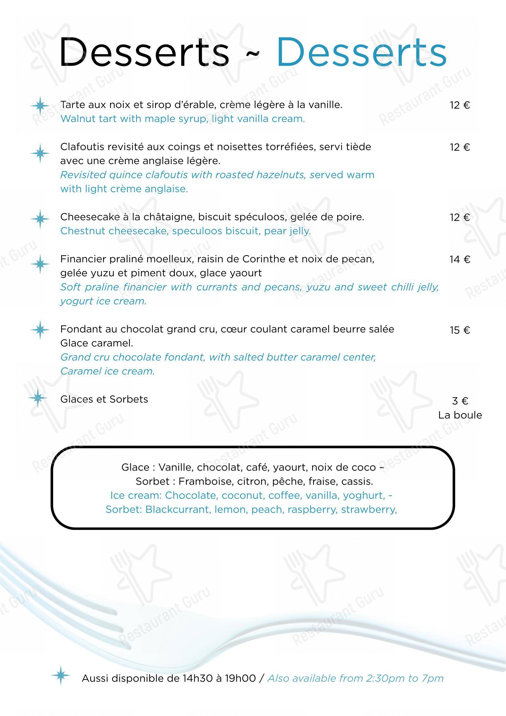 Menu pour Restaurant Le Duc - Nice - Детское
