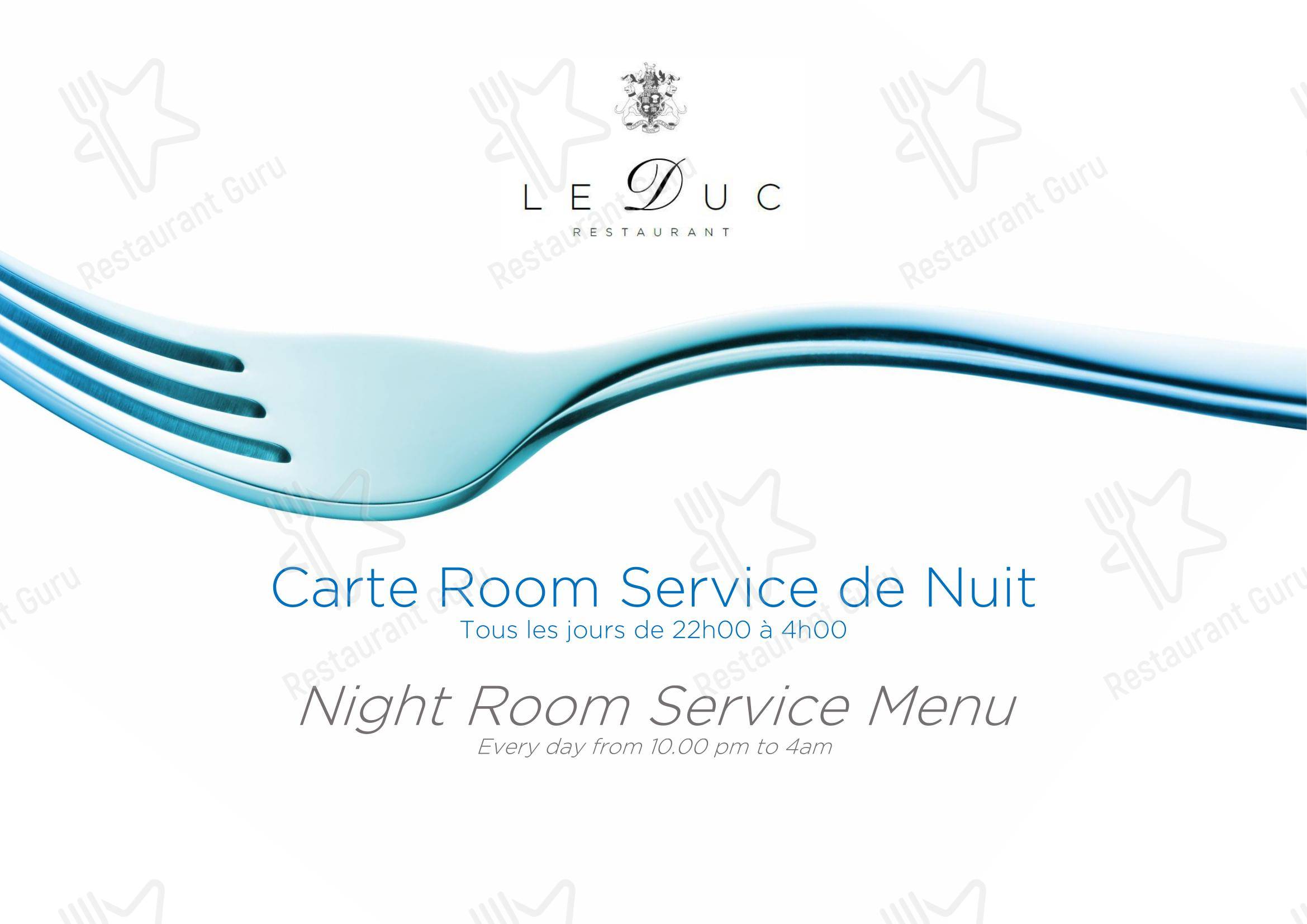 Крафт меню pour Restaurant Le Duc - Nice restaurant