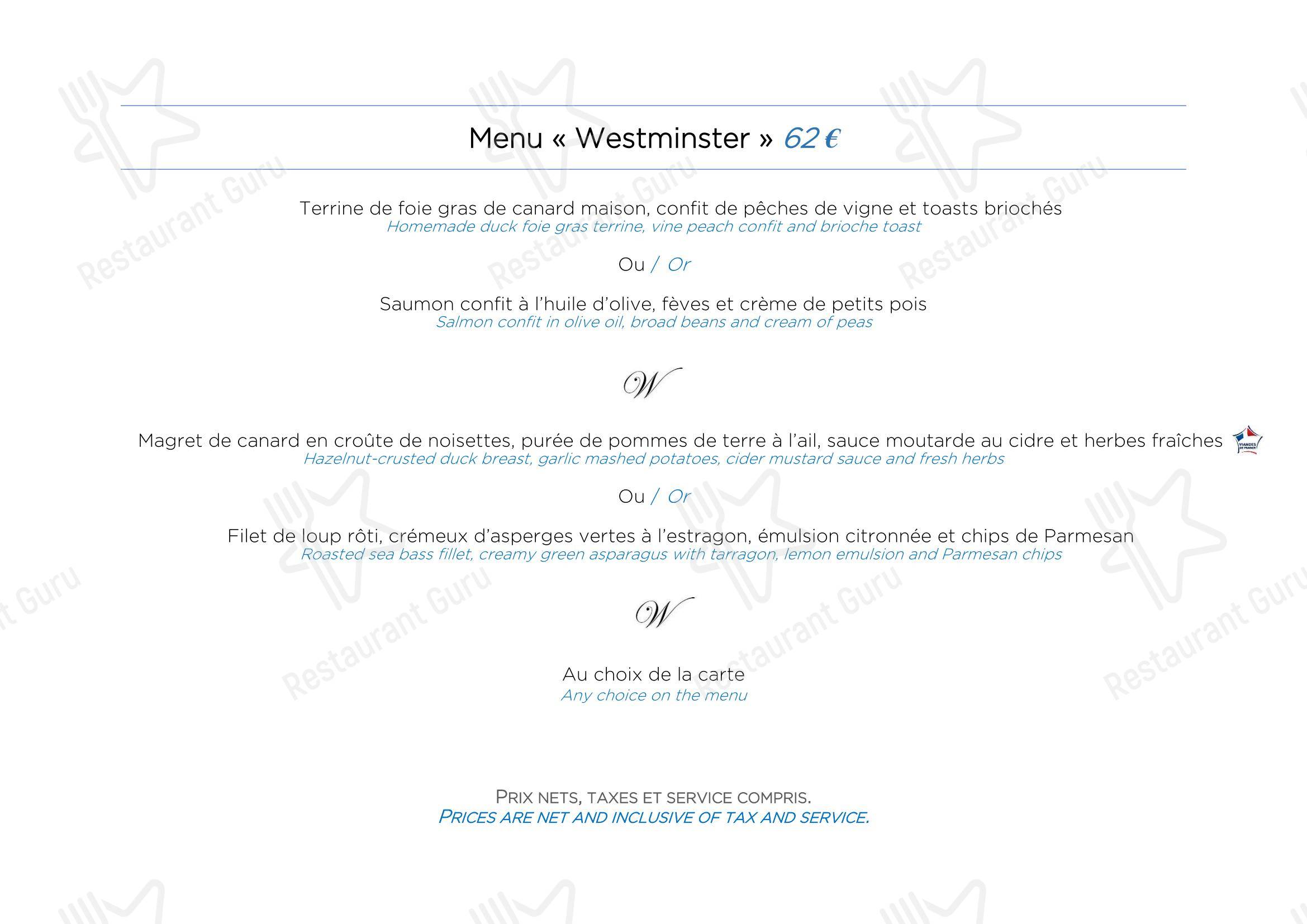 Основное меню pour Restaurant Le Duc - Nice dans Nice