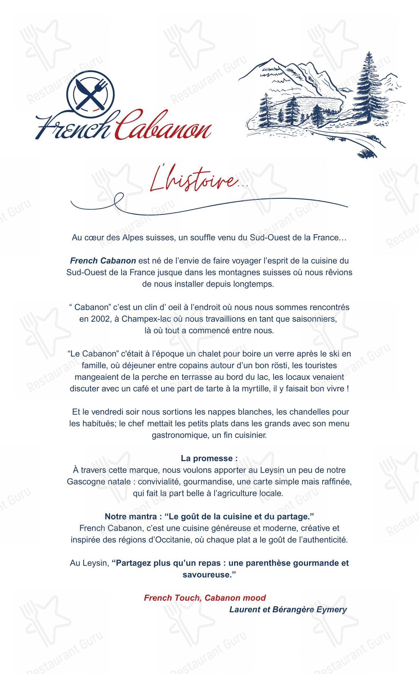 Menu per Restaurant Le Leysin pub & bar