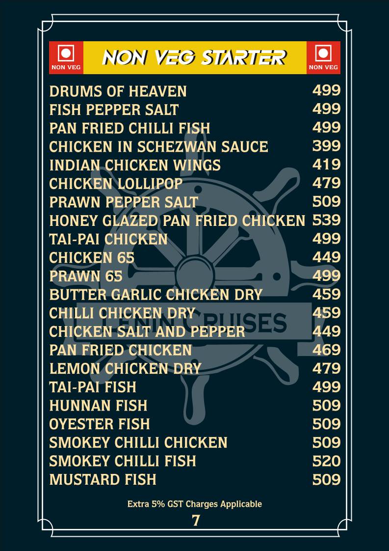 Lenin Cruises menu