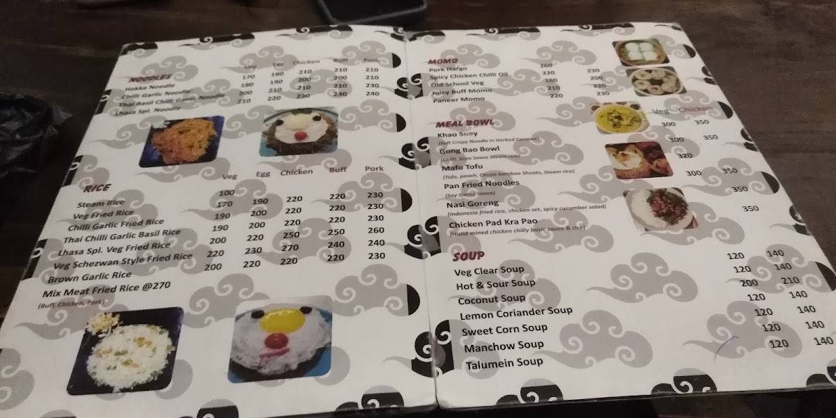 Lhasa Cafe menu