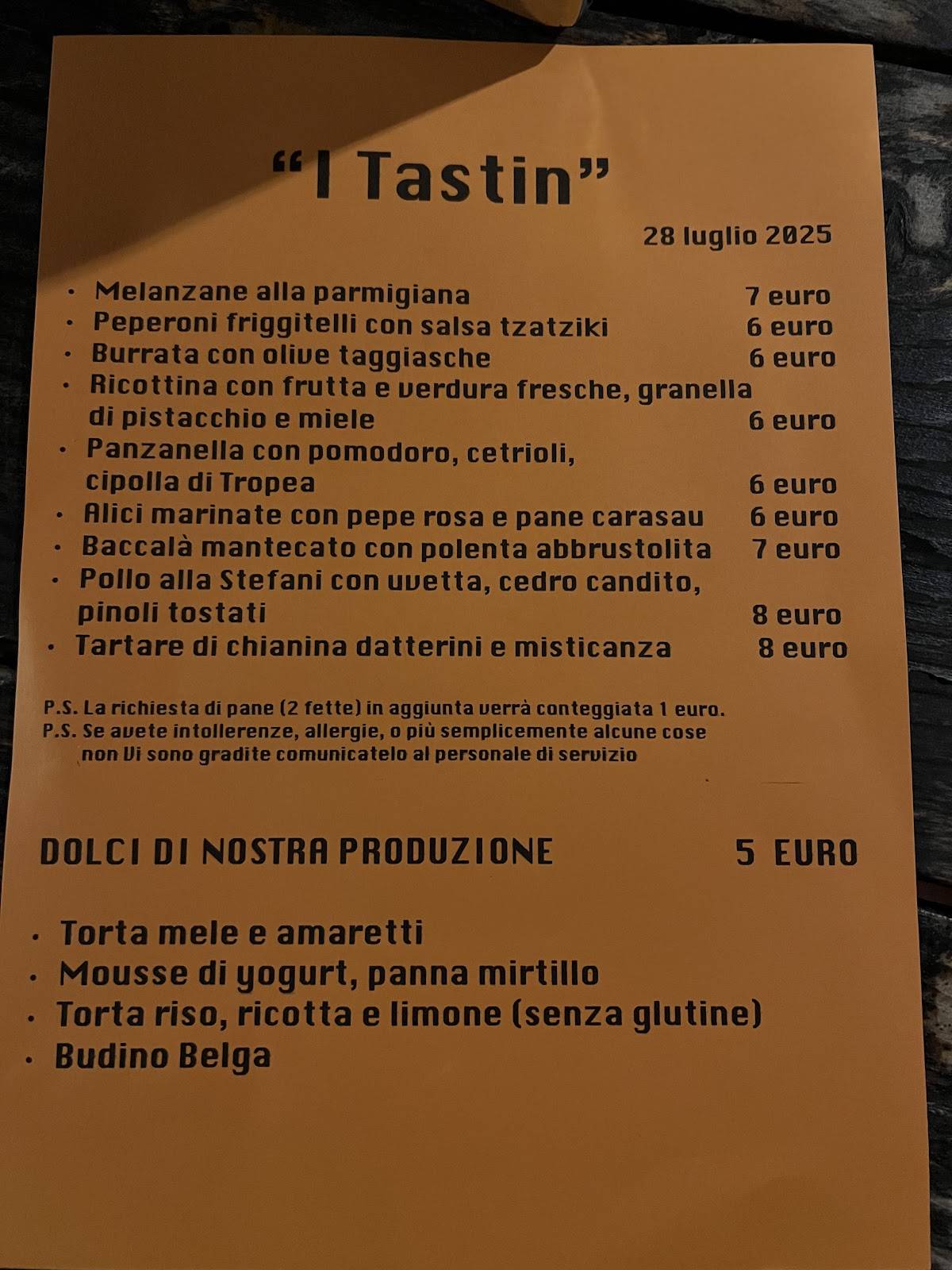 Menu di Libenter moderna osteria 