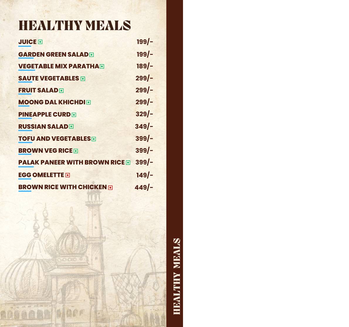 Lucknowi Thaath menu