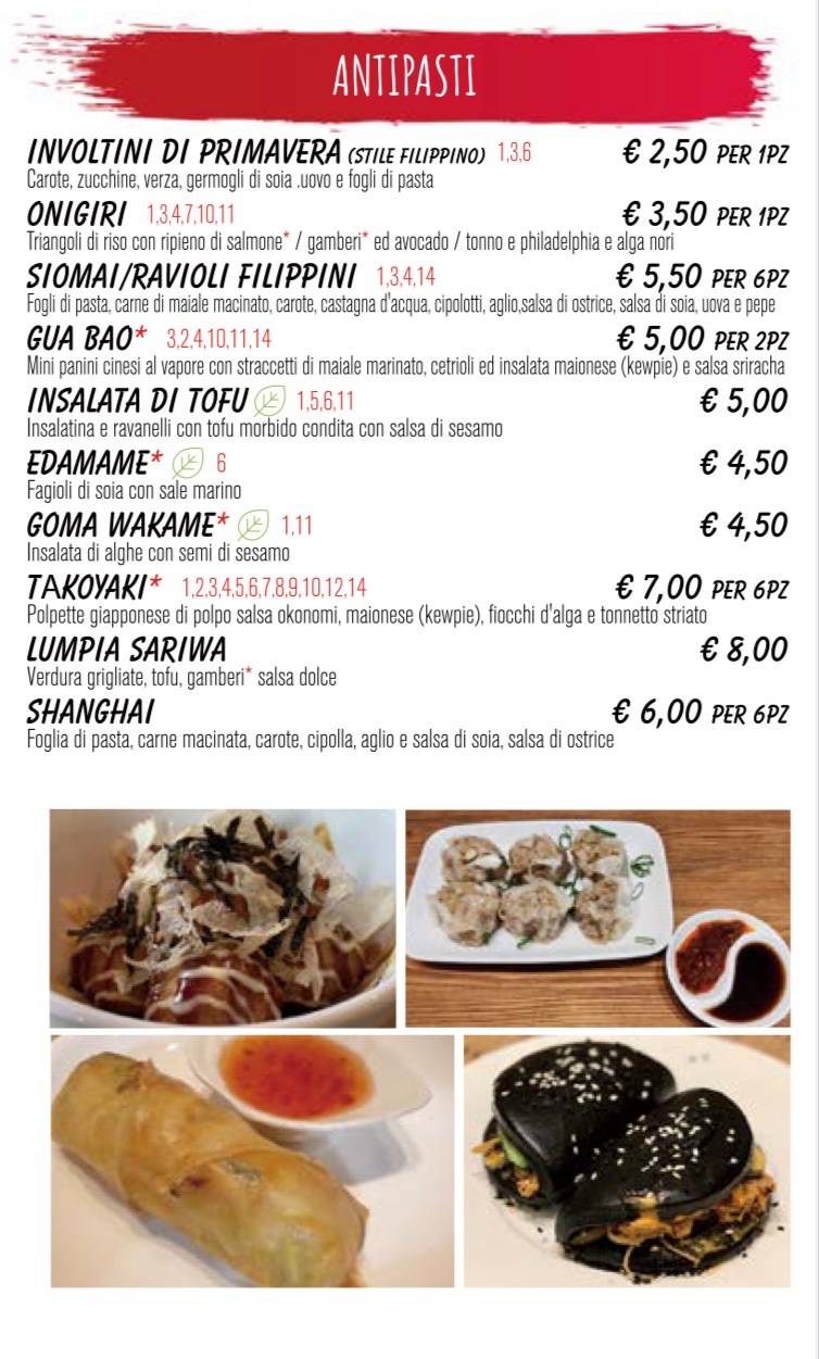 Menu di Ristorante Mabuhay 