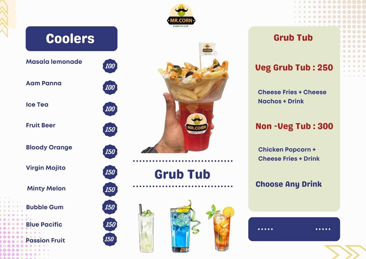 MR.CORN menu