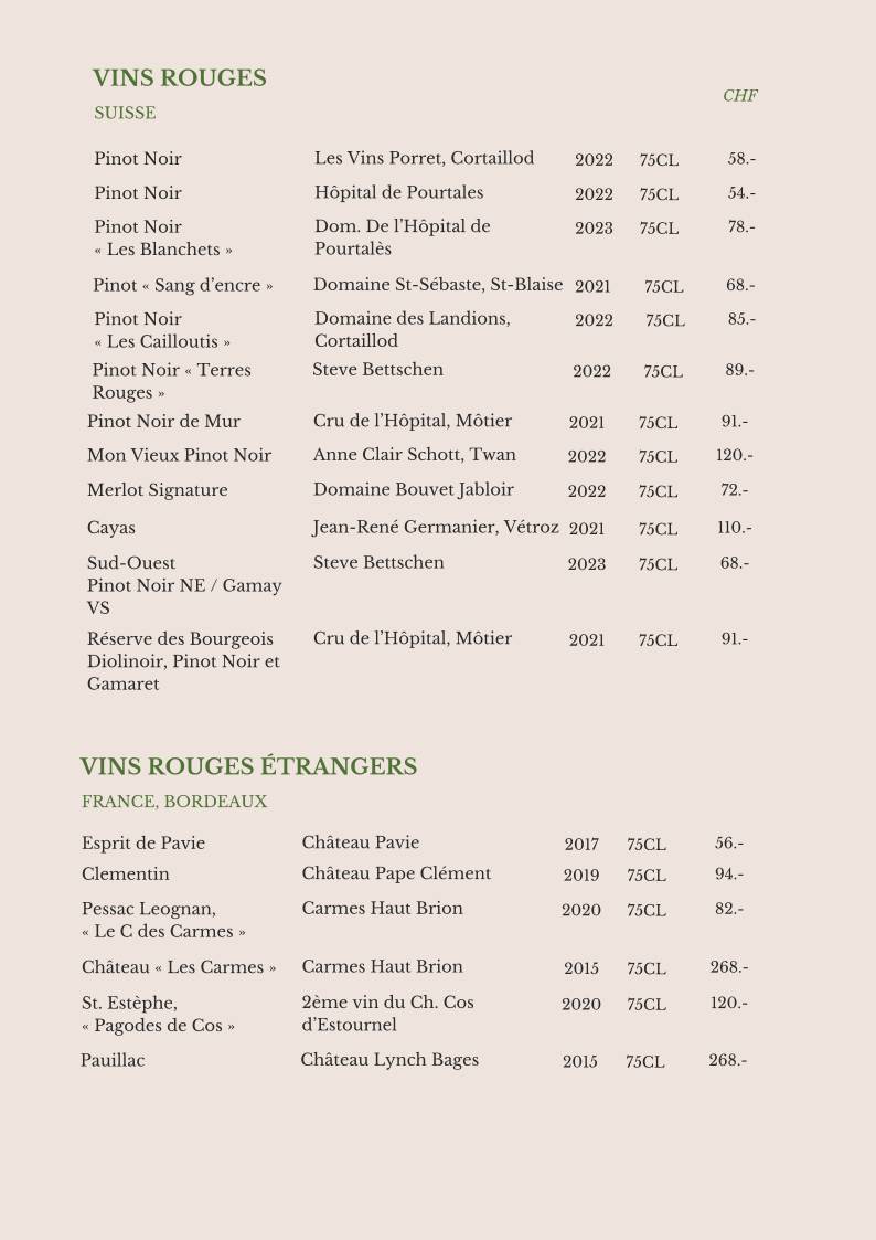 Menu di Restaurant Maccaro Pizzeria à Neuchâtel 