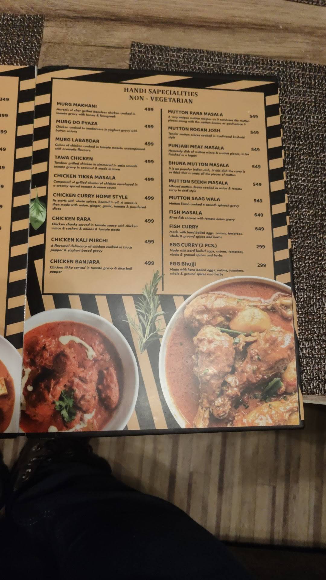 Maharaja house of taste menu