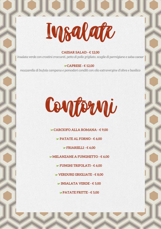 Menu di Mama Eat - Roma Vaticano 