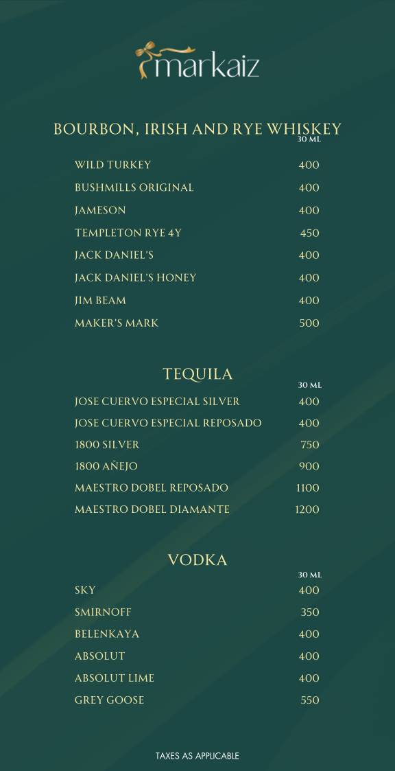 Markaiz menu