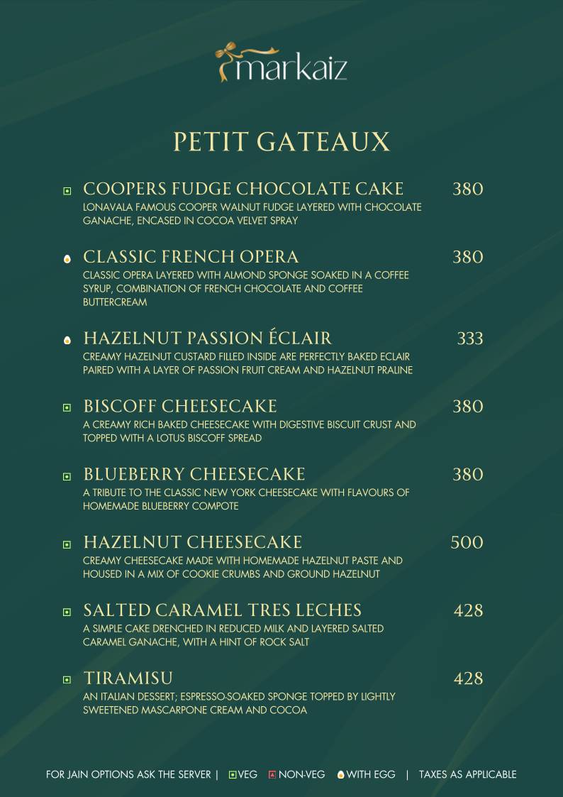 Markaiz menu