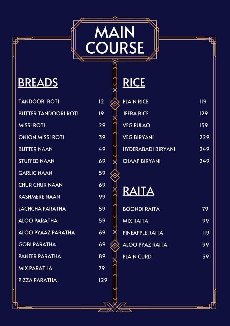 Masala Darbar menu