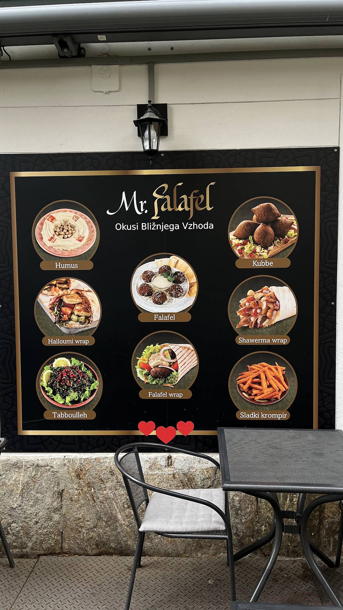 Menu di Mr. Falafel 