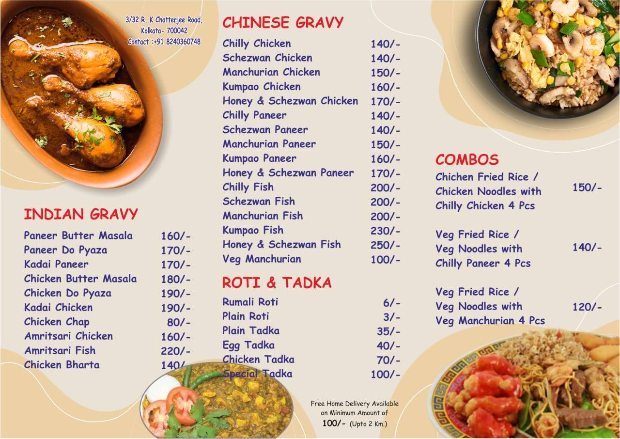 Mrs. Messy menu